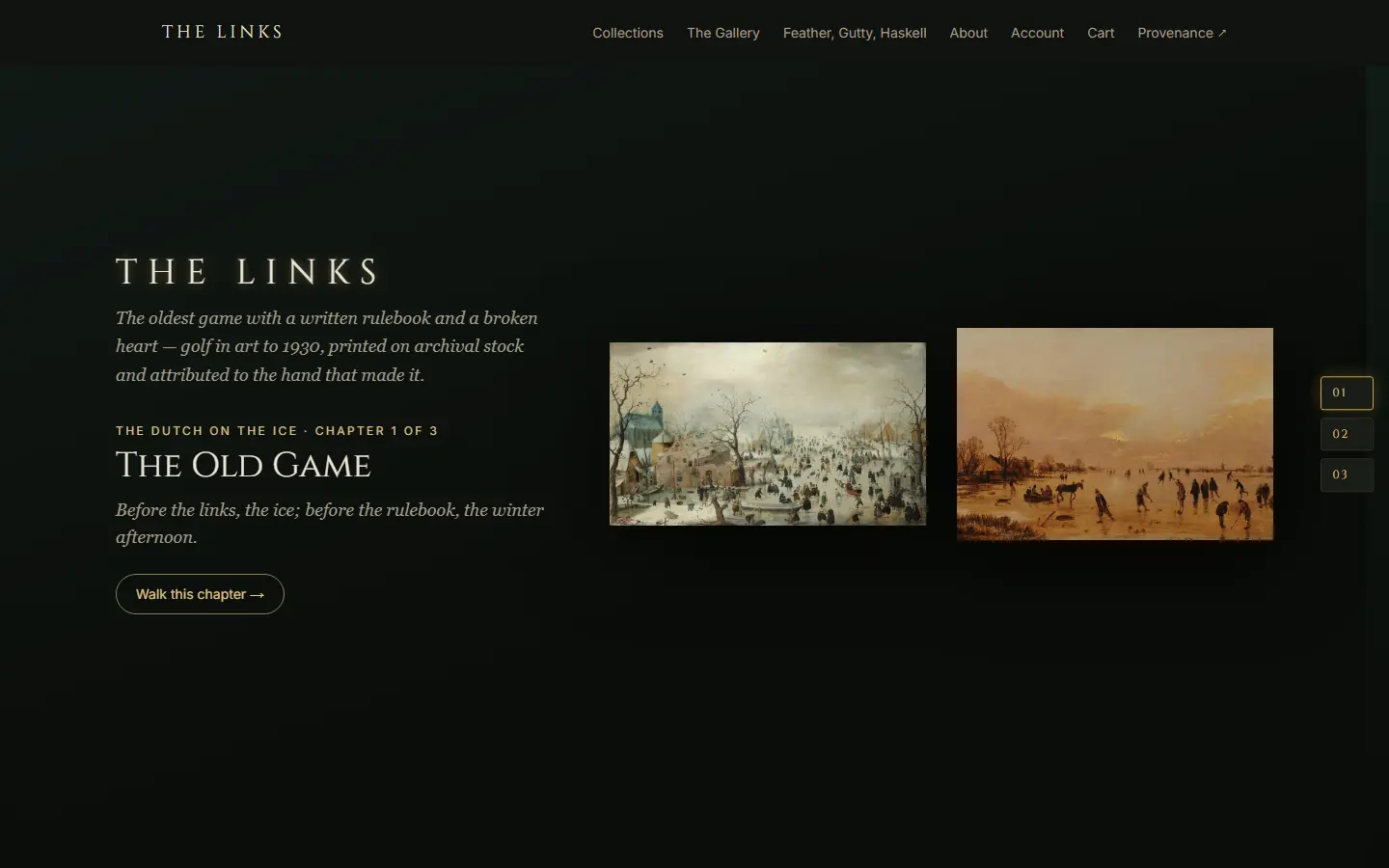 The Links's first screen at 1440 wide, captured October 15, 2026.
