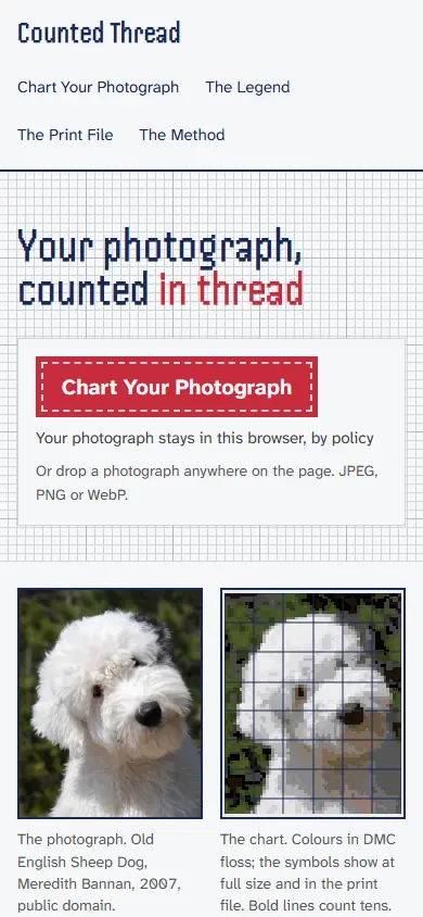 Counted Thread's first screen on a phone, 390 wide.
