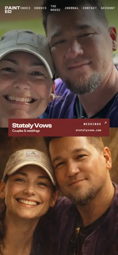 Painted Family's first screen on a phone, 390 wide.