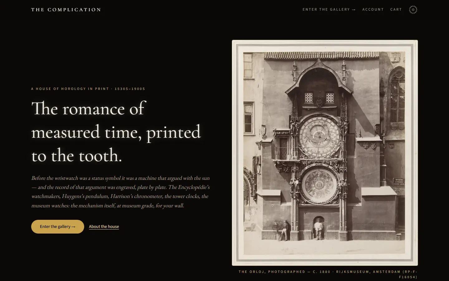 The Complication's first screen at 1440 wide, captured October 15, 2026.