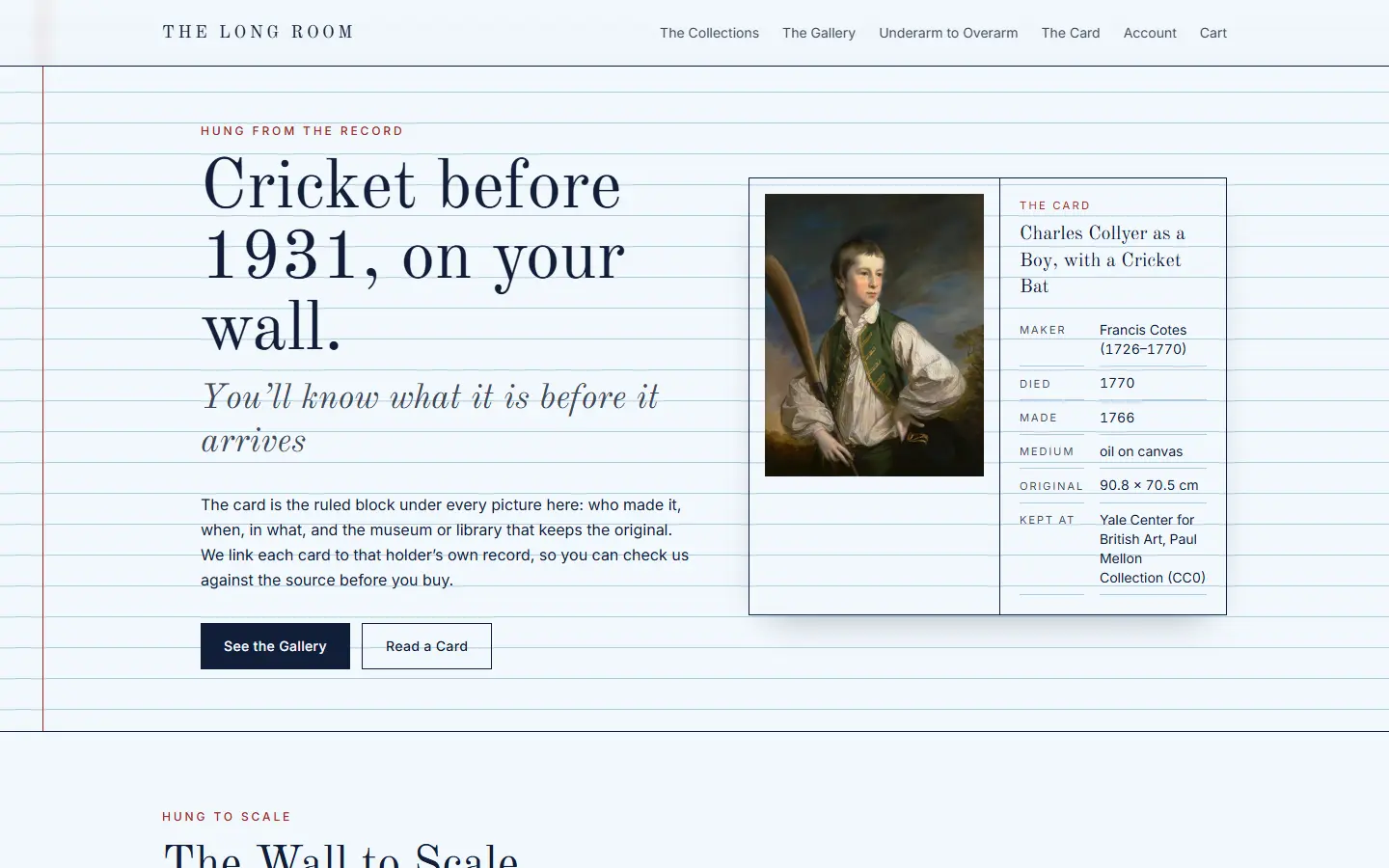 The Long Room's first screen at 1440 wide, captured October 15, 2026.
